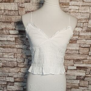 Self F Brand New White Ruffled Women's Top